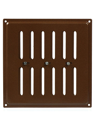 Решетка вентиляционная металл, регулируемая, 200х200 мм, коричневая, Event, 200х200ВРР