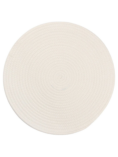 Салфетка сервировочная полимер, 38 см, круглая, спираль, бежевая, Y4-9631