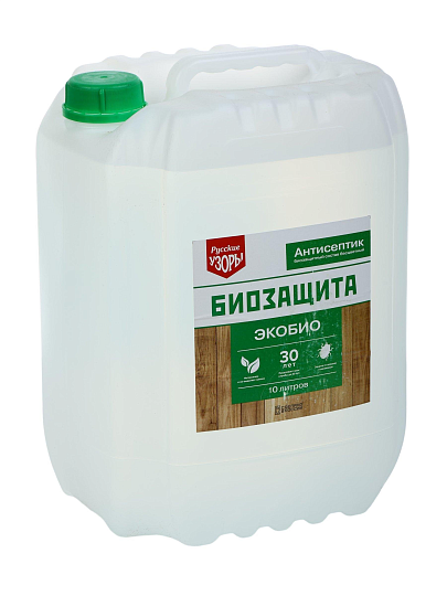 Антисептик Русские узоры, Био, для дерева, бесцветный, 10 л