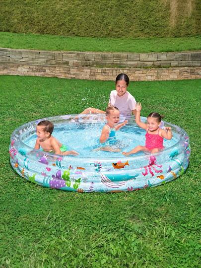 Бассейн надувной Bestway, 183х33 см, Дип Дайв, 51005, 480 л, от 2 лет