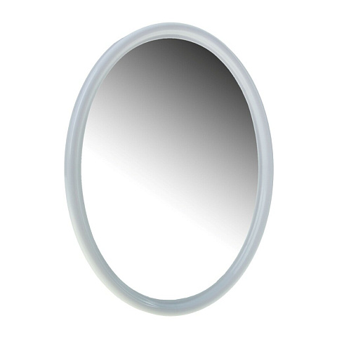 Зеркало + комплект дюбелей с шурупами, 43.3х58.3 см, овальное, снежно-белое, Berossi, Соната, АС 00101001