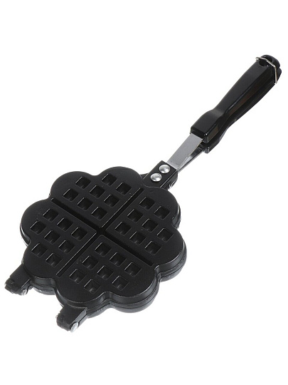 Форма для выпекания вафель металл, 34.5х13 см, антипригарное покрытие, фигурные, Цветок, Y4-8855