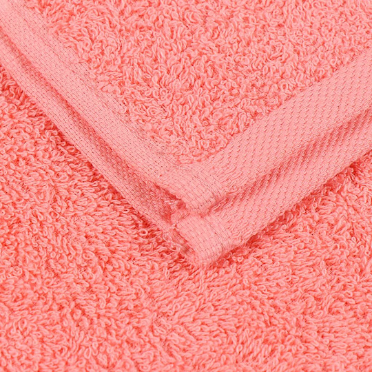 Полотенце банное 50х90 см, 100% хлопок, 375 г/м2, жаккард, Вышневолоцкий текстиль, лососевое, 311, Россия, К1-5090.120.375