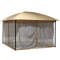 Шатер с москитной сеткой, бежевый, 3.5х3.5х2.65 м, четырехугольный, KT-G068-kha