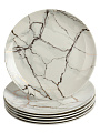 Набор тарелок керамика, 6 шт, 20 см, круглый, Белый мрамор, Daniks, Y4-8356 - фото 9