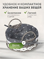 Корзина 21х8.5 см, круглая, плетеная, серая, с металлическим каркасом и текстильной вставкой, с ручками, Y028-1 - фото 4