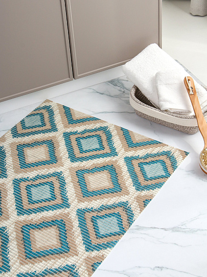 Коврик для ванной, антискользящий, 0.65х15 м, вспененный ПВХ, Вилина, 106BG