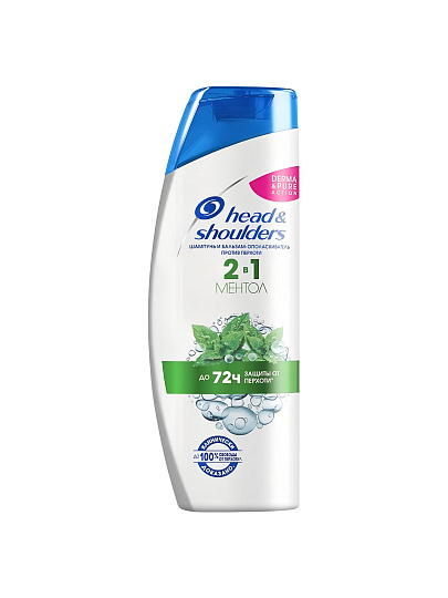 Шампунь Head &amp; Shoulders, 2в1 Ментол, против перхоти, 200 мл