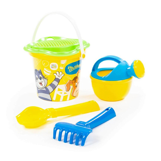 Игровой набор Полесье, Простоквашино №2, ведро, ситечко-цветок, совок, грабельки, лейка, 83289, в ассортименте