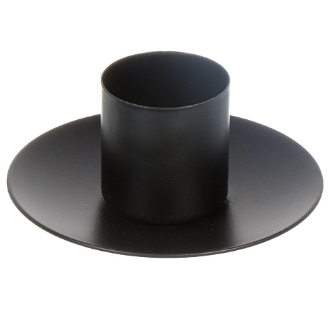 Подсвечник декоративный металл, 1 свеча, 6х3 см, черный, Y6-10458