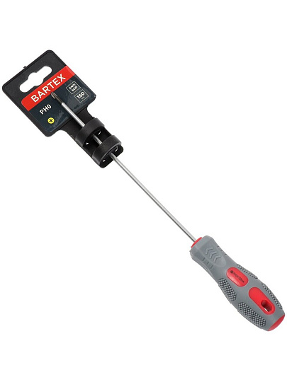 Отвертка крестовая, Bartex, Ph0, 0х150 мм, антискользящая двухкомпонентная, CrV сталь, K0029N