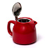 Чайник заварочный керамика, 0.5 л, с ситечком, Феличита, 109-06006, матовый красный - фото 3