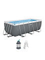 Бассейн каркасный Bestway, 412х201х122 см, Power Steel, 56457, фильтр-насос, лестница, 8124 л, ремкомплект - фото 13