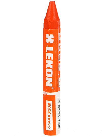 Мелок восковой для мокрых и грязных поверхностей, 12 шт, оранжевый, Lekon, Wosk, 14720
