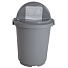 Бак для мусора пластик, 105 л, с колесами, 54х54х57 см, с подвесной крышкой, в ассортименте, Элластик-Пласт - фото 6