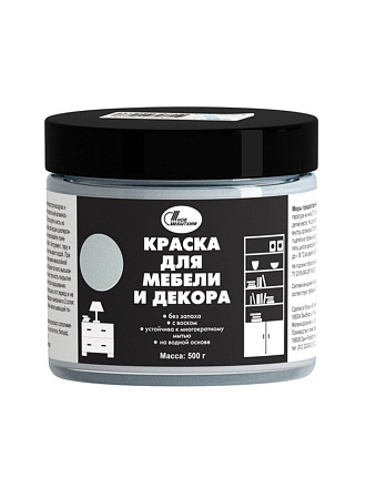 Краска НовБытХим, акриловая, для мебели и декора, мятная, 0.5 кг