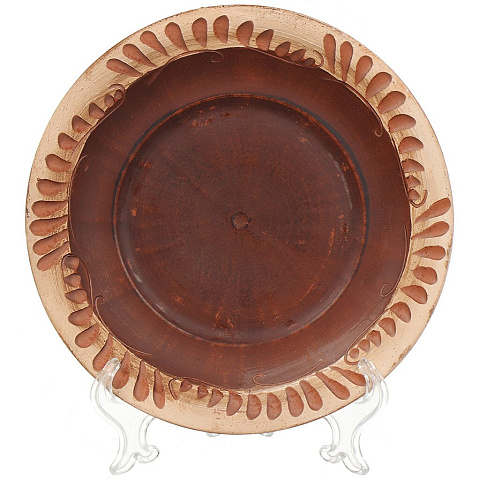 Тарелка обеденная, керамика, 20 см, круглая, в ассортименте