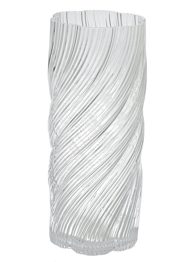 Ваза стекло, настольная, 30х12 см, Веретено, Y4-11066, прозрачная