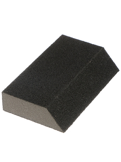 Шлифовальная губка зернистость P100, 125 х 75 х 25 мм, трапеция, средняя жесткость, Bartex