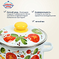 Кастрюля эмалированная сталь, 3 л, с крышкой, крышка сталь, цилиндрическая, Сибирские товары, Каприче, 3MD181P, белая, индукция - фото 9