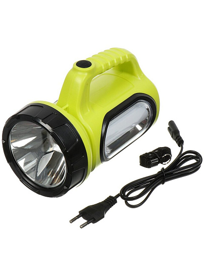 Фонарь ручной, встроенный аккумулятор, ФАZА, AccuF7-L3W/L10, зеленый, 5014855