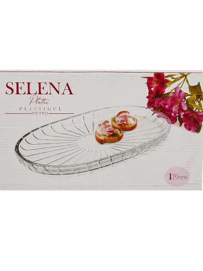 Блюдо стекло, круглое, 28 см, Selena, PL1334GCL