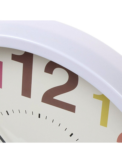 Часы настенные, кварцевые, 30 см, круглые, пластик, стекло, в ассортименте, Y6-6084