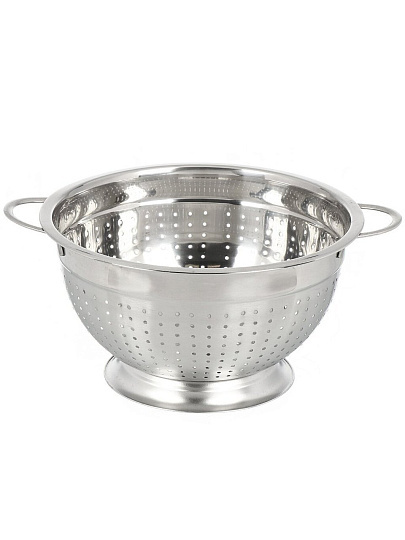 Дуршлаг нержавеющая сталь, 24 см, с ручкой, на ножке, GS-08127-24