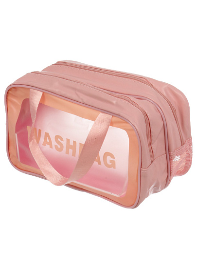 Косметичка 25х15х17 см, ПВХ, A080078, прямоугольная, застежка молния, в ассортименте