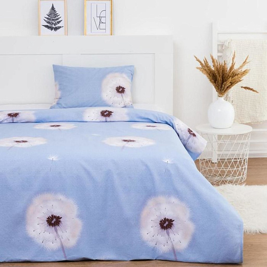 Постельное бельё евро &quot;Этель&quot; Одуванчики пододеяльник 200х217 см+наволочка 50*70 см-2 шт, 5437688
