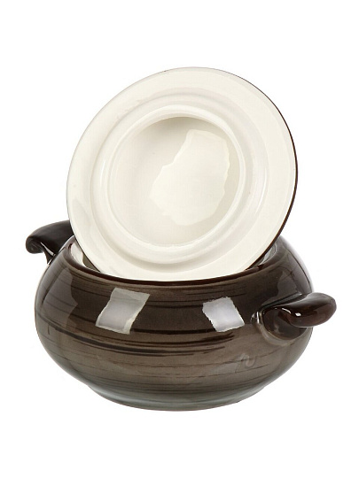 Горшок керамика, 0.4 л, Графит, Y4-9033