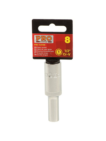 Головка торцевая 6-гранная, 1/2&quot;, 8 мм, глубокая, Startul, PRO-52108