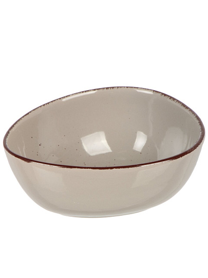 Салатник, керам, 13 см, фигурный, Pollen Daniks, капучино