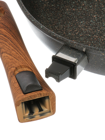 Сковорода алюминий, 24 см, антипригарное покрытие, Kukmara, Granit Ultra Induction original, съемная ручка, индукция, сгоиш242а