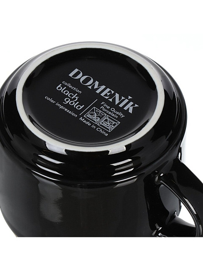Чайная пара фарфор, 2 предмета, на 1 персону, 200 мл, Domenik, Black Gold, DM3015, подарочная упаковка