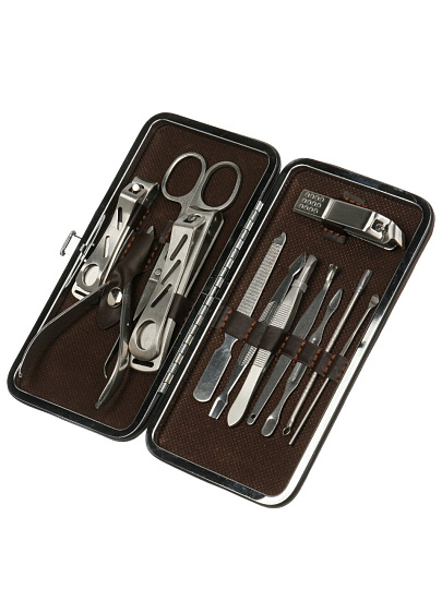 Набор для маникюра,12 пр, в футляре, G010031