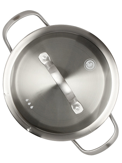 Кастрюля нержавеющая сталь, 2.2 л, крышка стекло, Катунь, Nord, GR01-D-18, индукция