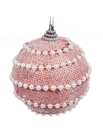 Елочный шар розовый, 8 см, SYPMQA-1021233