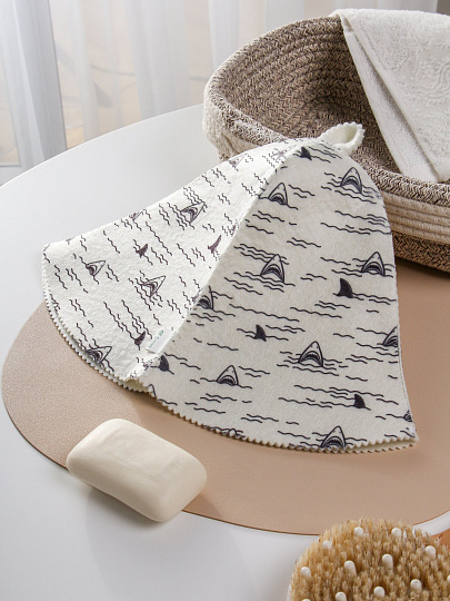 Шапка для бани 50% шерсть, 50 % полиэстер, Банные штучки, Акулы, 41503