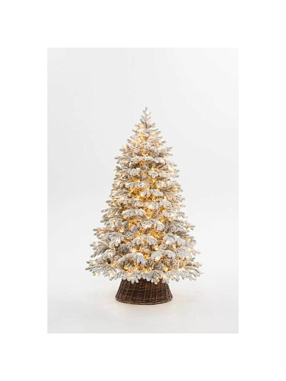 Елка новогодняя напольная, 210 см, Аляска, ель, хвоя литая + ПВХ пленка, со встроенной гирляндой, 149210, ЕлкиТорг