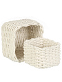 Набор плетеных корзин 2 шт, квадратный, плетеный, хлопок, бежевый, 23х23х15 см, 18х18х14см, МП, Y4-8949 - фото 3