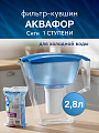 Фильтр-кувшин Аквафор, Cити/Лайн, для холодной воды, 1 ступ, 2.8 л, голубой, 209046/203703
