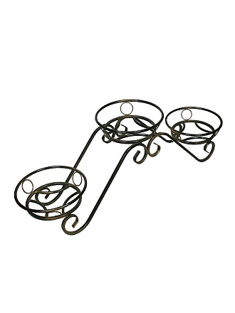 Цветник Трио круг 1, напольный, металл, 33 см