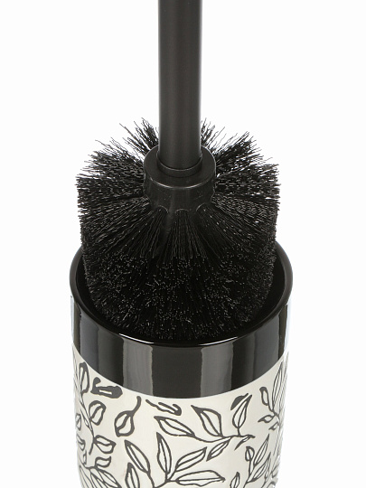 Ерш для туалета Черно-белый, напольный, 9.2x12.3/36.1 см, керамика, BCE1160AA-TOH