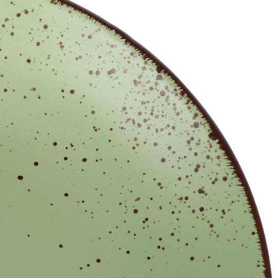 Тарелка десертная, керамика, 19 см, круглая, OH!SPLASH, Domenik, DMD172, зеленая