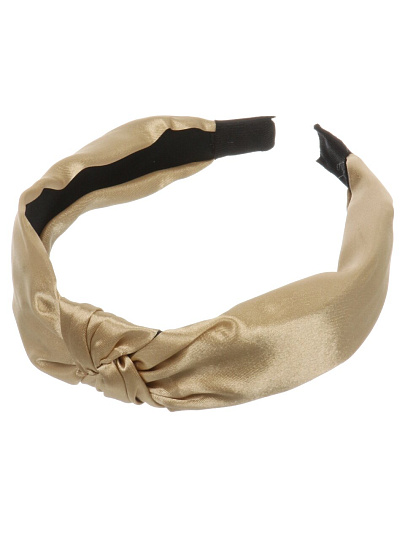 Ободок для волос 38х5.5 см, полиэстер, в ассортименте, широкий, с узлом, Y4-11611