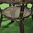 Мебель садовая Costa Brava, коричневая, стол, 81х81х76 см, 2 стула, подушка бежевая, 110 кг, IND09 - фото 5