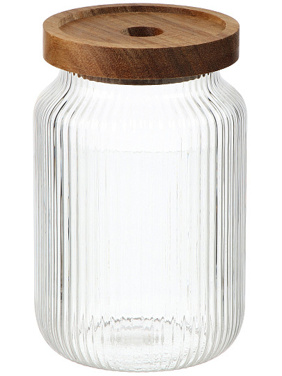 Банка для сыпучих продуктов, стекло, 0.75 л, нет, Barouge, Glass Honey Jar, BC-013(750 мл), прозрачная