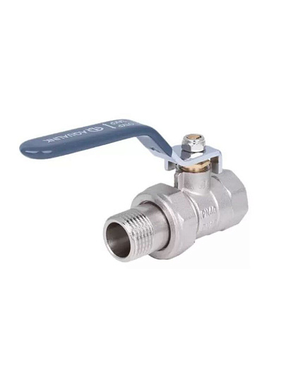 Кран для воды с американкой 3/4", г-ш, ручка, AquaLink