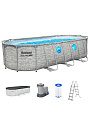 Бассейн каркасный Bestway, 549х274х122 см, Power Steel, 56716BW, фильтр-насос, лестница, тент, 13430 л - фото 8